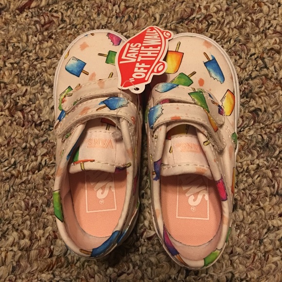 New Vans Pink Girls Popsicle Velcro Shoes - Picture 4 of 4